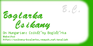 boglarka csikany business card
